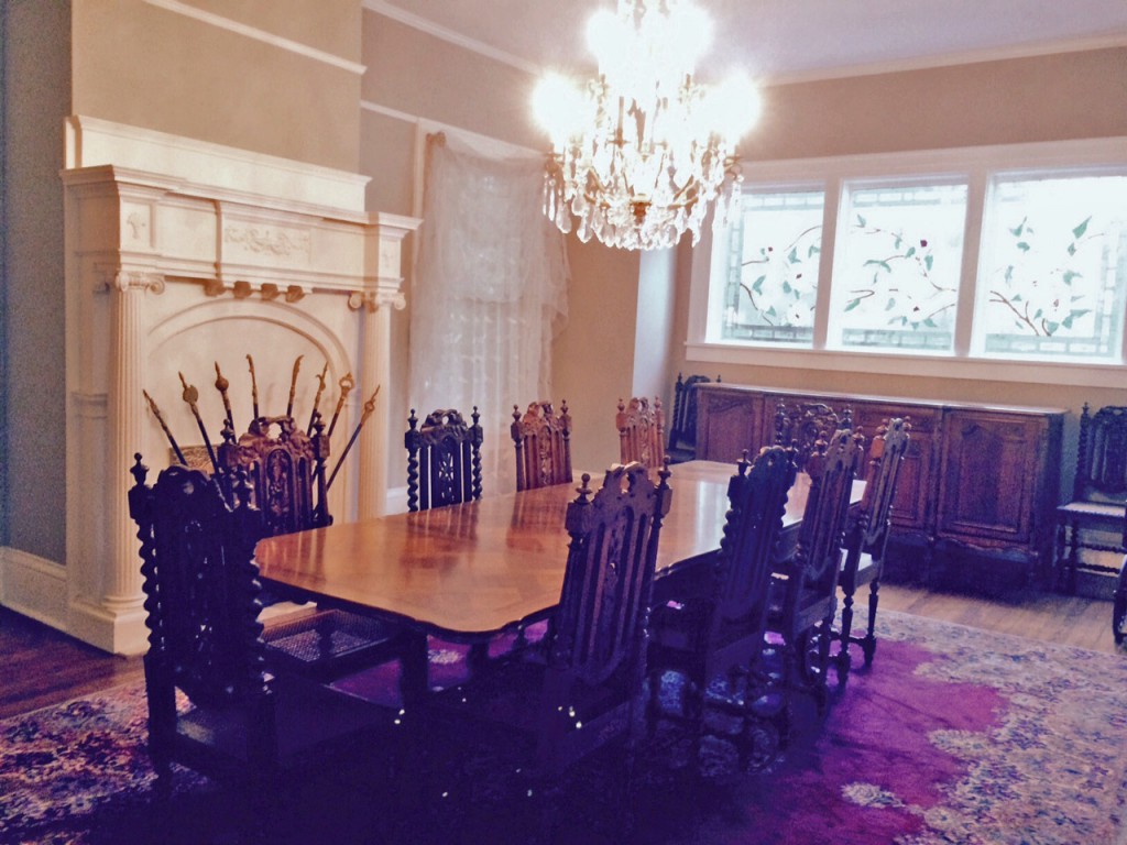 Antique French Table Chairs dining room