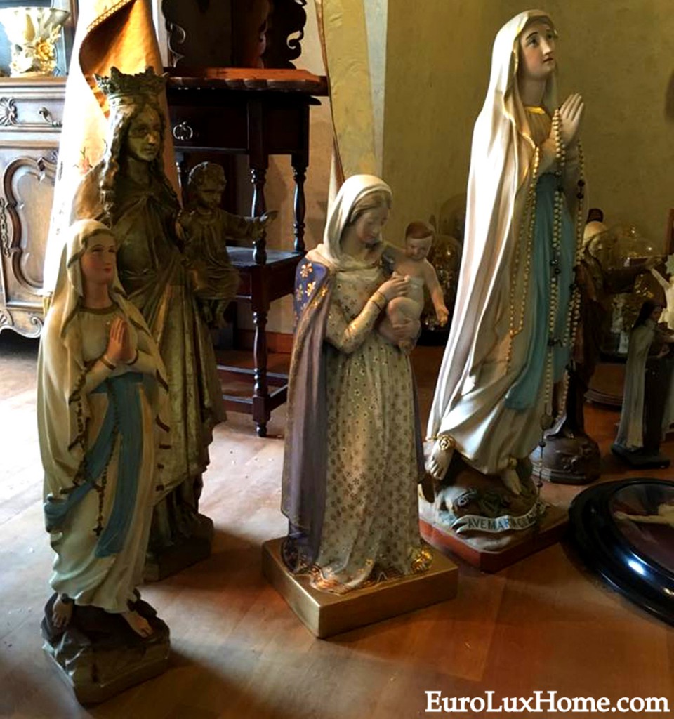 Antique religious statues from Belgium