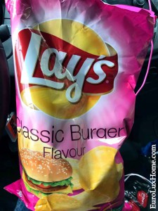 Burger flavored chips