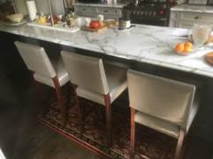 Counter Stools, Weston Gray Leather Counter Stools