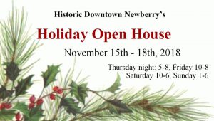 , Historic Newberry South Carolina Holiday Open House
