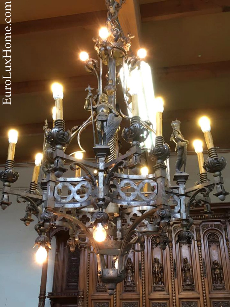 Gothic iron chandelier