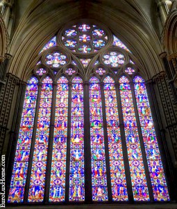 Lincoln Cathedral stained glass window 