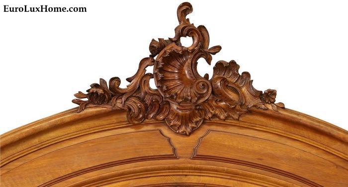 Rococo Regence Shell Carving on Antique Cabinet